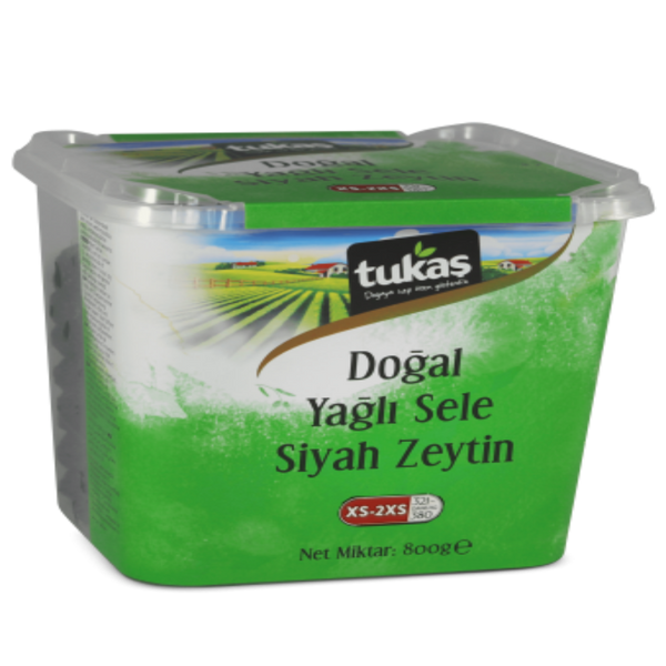 Tukas Natural Black Olives XS-2XS 800g